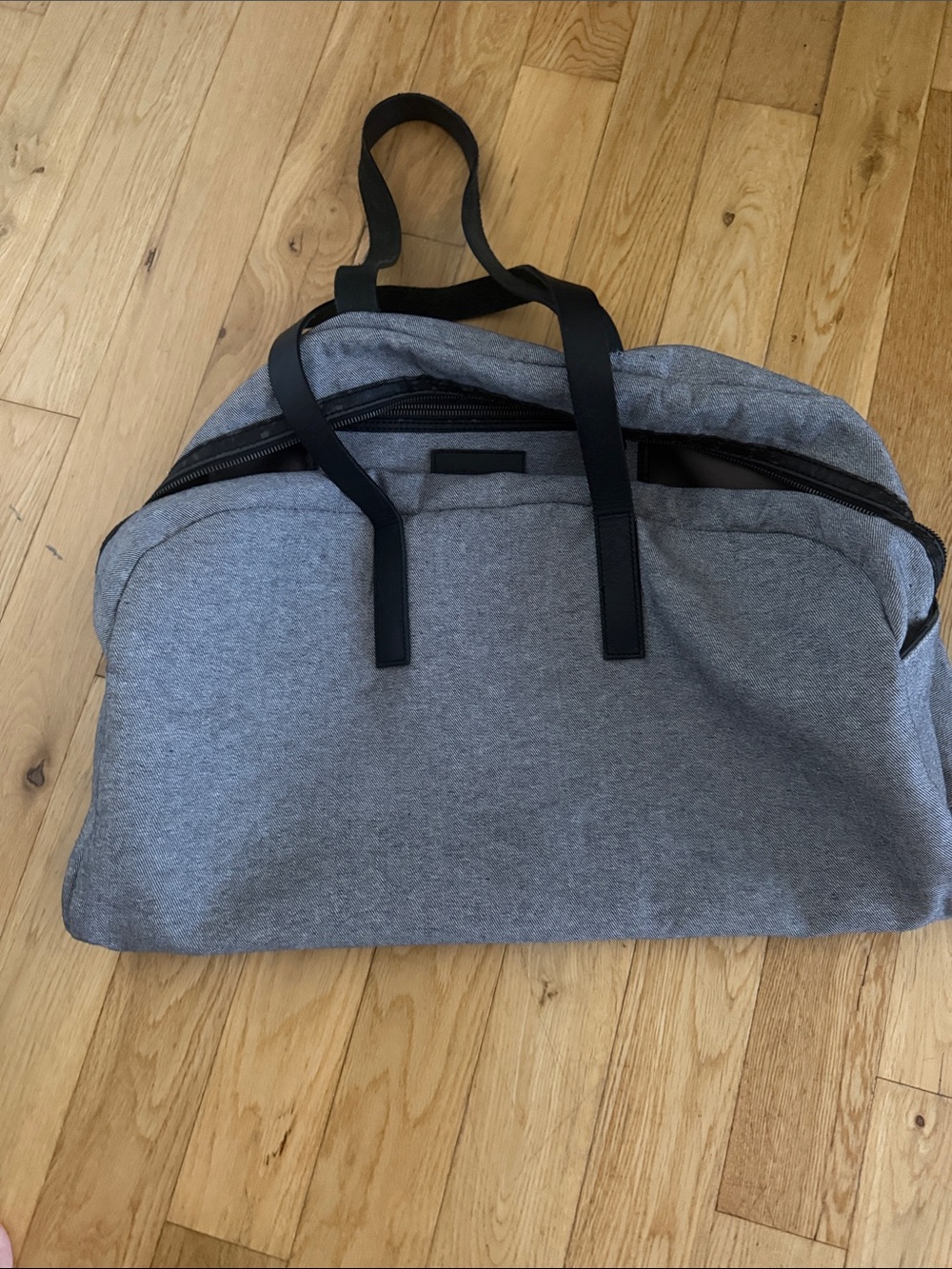 Everlane Gray Men's Travel Duffel Bag with Black Handles